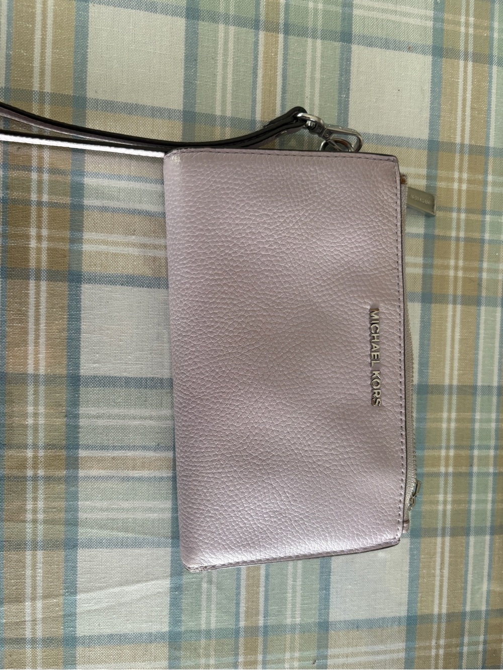 Michael Kors Lavender Pebbled Leather Wristlet